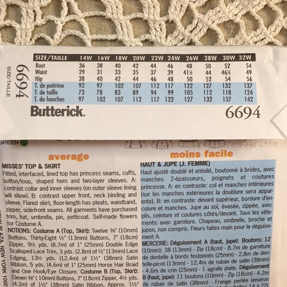 Victorian Era Style Costume Dress Pattern Unused - Picture 10 of 16